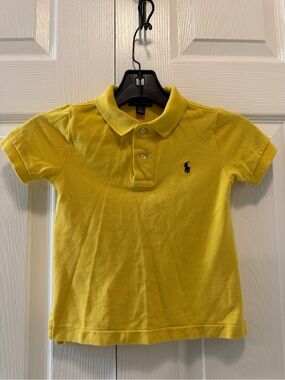 Ralph Lauren Yellow Short Sleeve Embroidered Logo Polo Shirt Size 3/3T